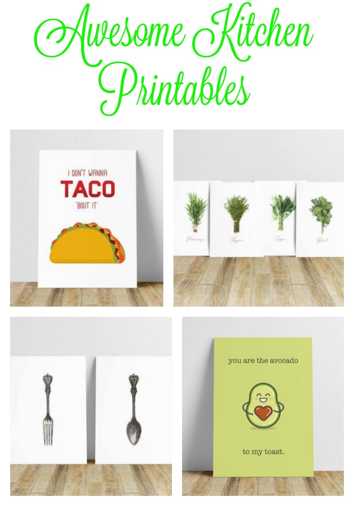 Awesome Kitchen Printables by North Carolina Lifestyle Blogger Champagne Style Bare Budget
