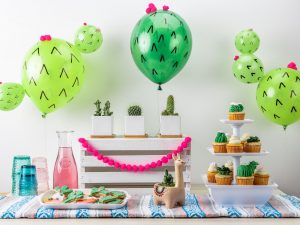 How to Create DIY Cactus Balloons + Cactus Party Ideas from North Carolina Lifestyle Blogger Champagne Style Bare Budget